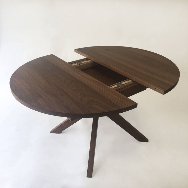 Round Dining Table With Extension Solid Walnut Modern Expandable Oval Round Dining Table With Extension Solid, Round Table Extension