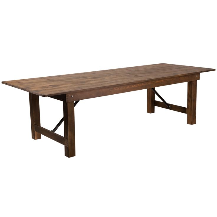 Delacora Xa F 108x40 Gg Hercules Foldable Rustic Build Com In 2022 Farmhouse Style Dining Table Farm Large Hercules Foldable Rustic, 9 Foot Dining Table Seats How Many