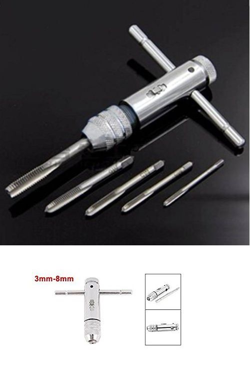 Ratcheting T Handle Tap Wrench Premium #0 to 1//4/" and 1//4/" to 1//2/" Varieties