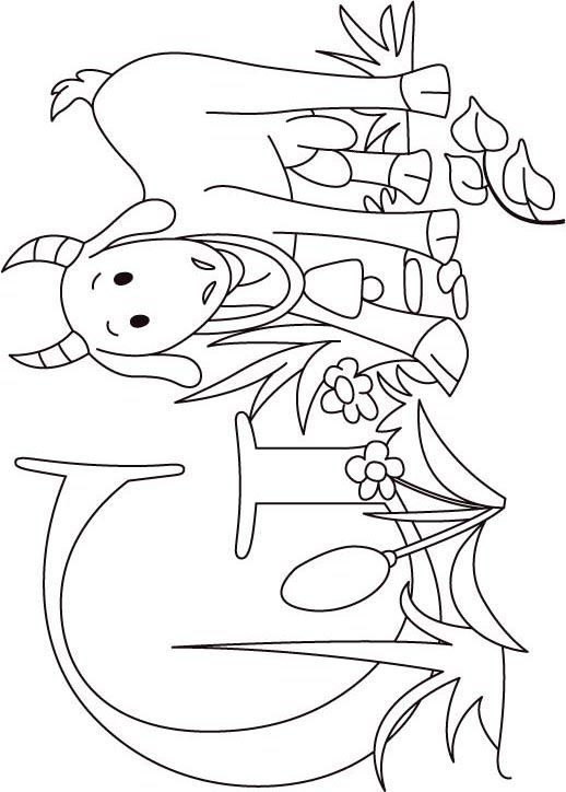 G For Goat Coloring Page Kids Would Be Great Embroidered G For Goat Coloring Page Kids Would Be Great Embroidered Goatvet Animal Stuff