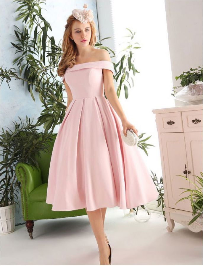 Off The Shoulder Pink Vintage Dress Off The Shoulder Pink Vintage Dress