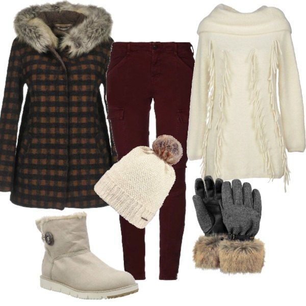 Guanti Invernali da Donna Fashion Stivali invernali al caldo pelliccia pom pom Misto Lana Guanti