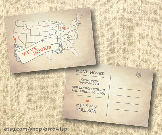 address change announcement cards