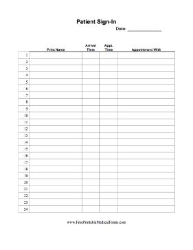 daycare sign in sheet