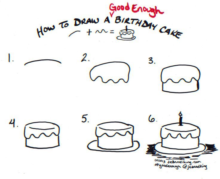 Draw Pattern - How to draw a Good Enough birthday cake - tutorial ...