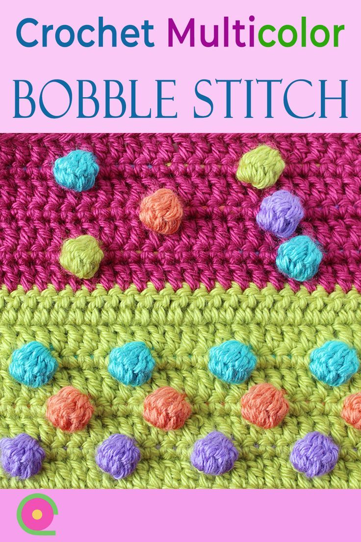Download Learn how to crochet bobbles that are a different color from the background. Step by step ...