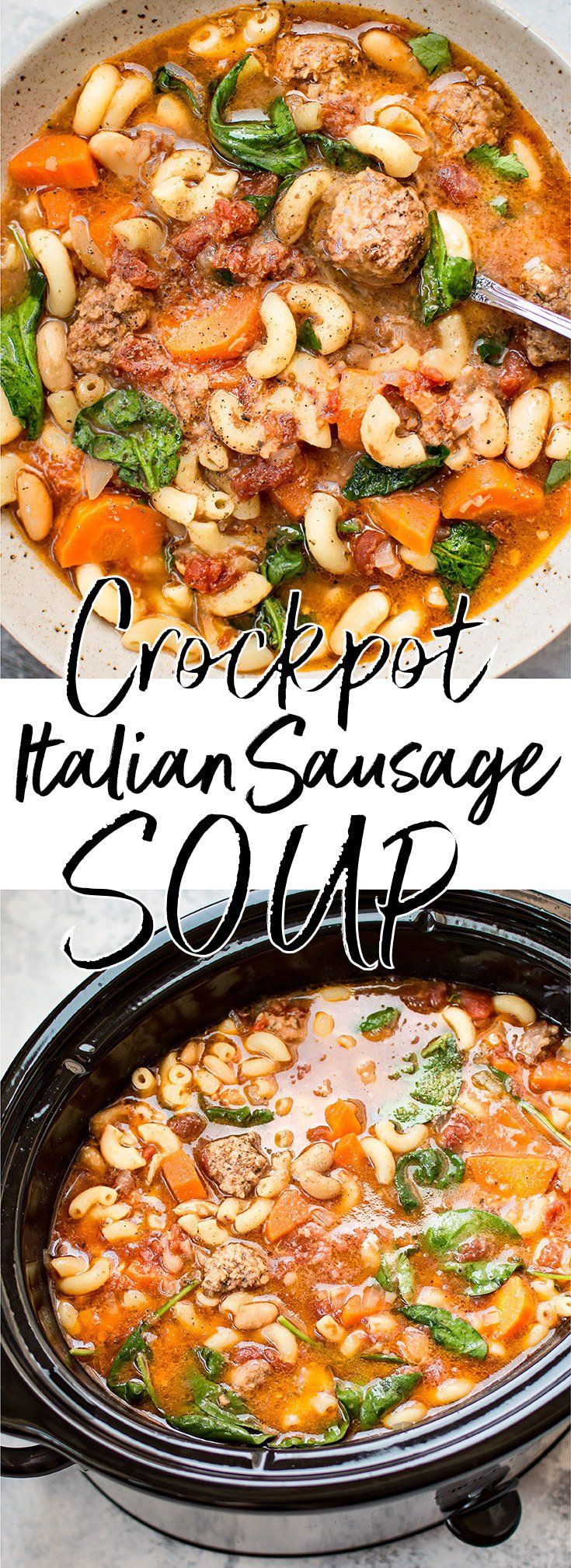This Crockpot Italian Sausage Soup Recipe Is Hearty Filling And Full Of Flavor This Crockpot Italian Sausage Soup Recipe Is Hearty Filling And Full Of Flavor