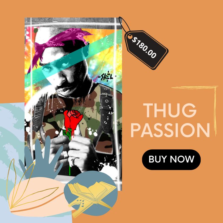 "THUG PASSION" — Jason Skeldon Artwork in 2020 Stretched canvas
