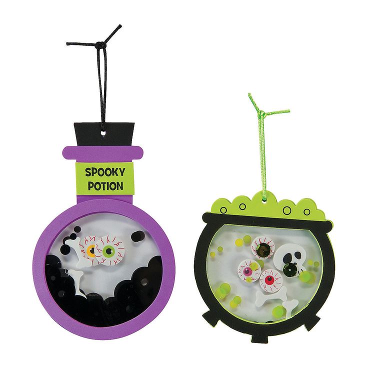 create your own halloween decorations with help from this spooky potion halloween ornament craft kit