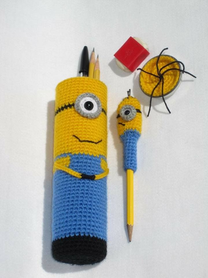 Portalapices Crochet Otakulandia Es 24 Estojo De Lapis Croche Estojos Vaso De Croche