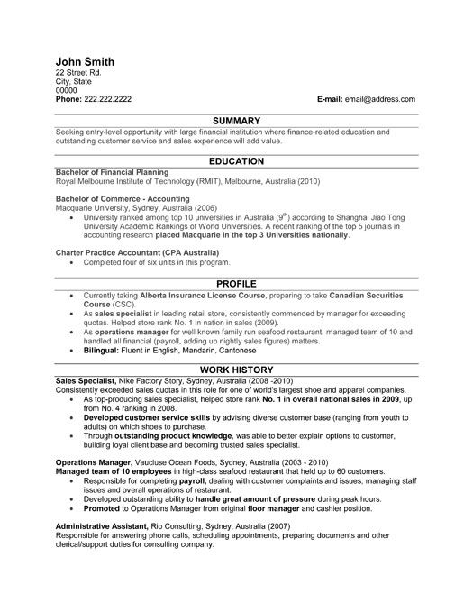 floor manager resumes