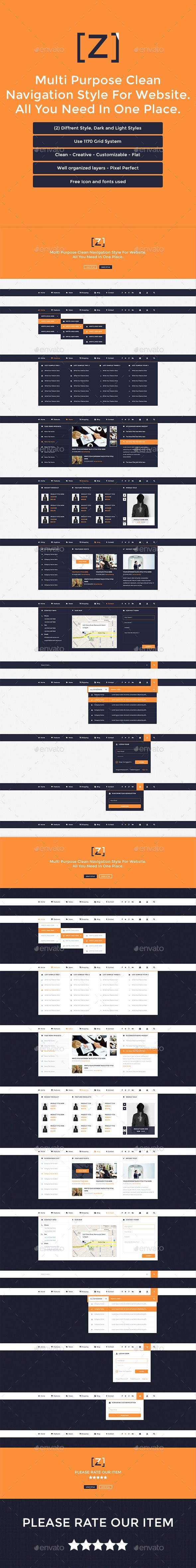 the 29 best navigation bar templates from 2 images on pinterest
