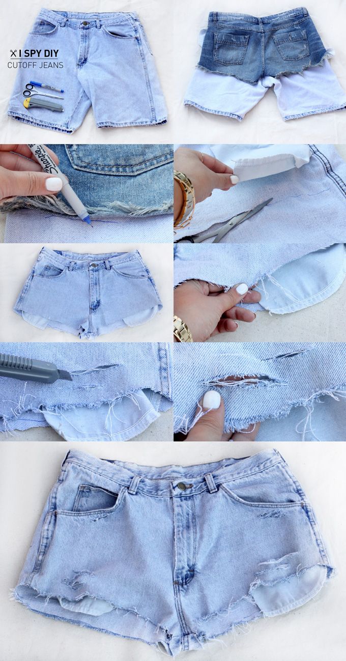 How to make fashionable shorts out of old jeans How to make fashionable shorts out of old jeans
