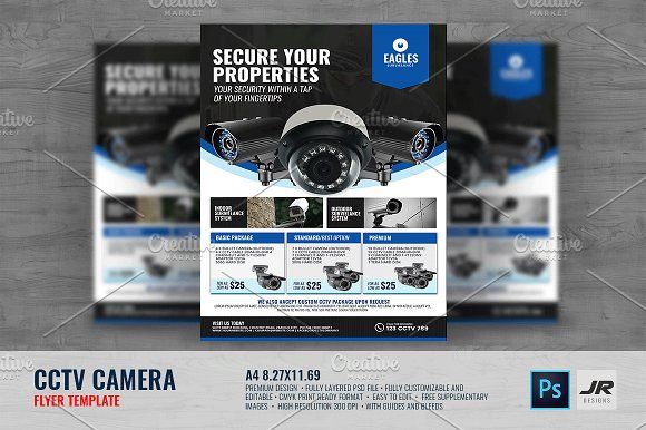 CCTV Camera Shop Flyer by Jovan on @creativemarket | Флаеры