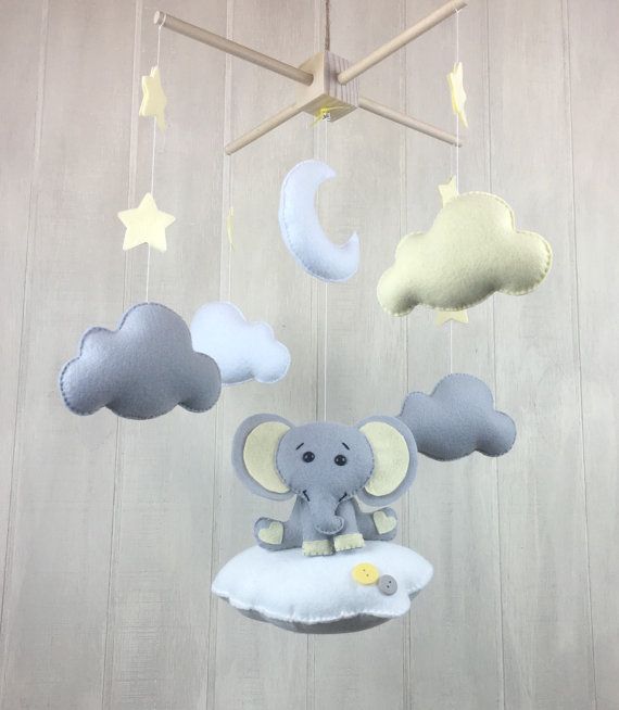 Elephant Mobile Clouds And Stars Baby Elephant Mobile Clouds And Stars Baby Nursery Crib Cloud Star Juniper Street