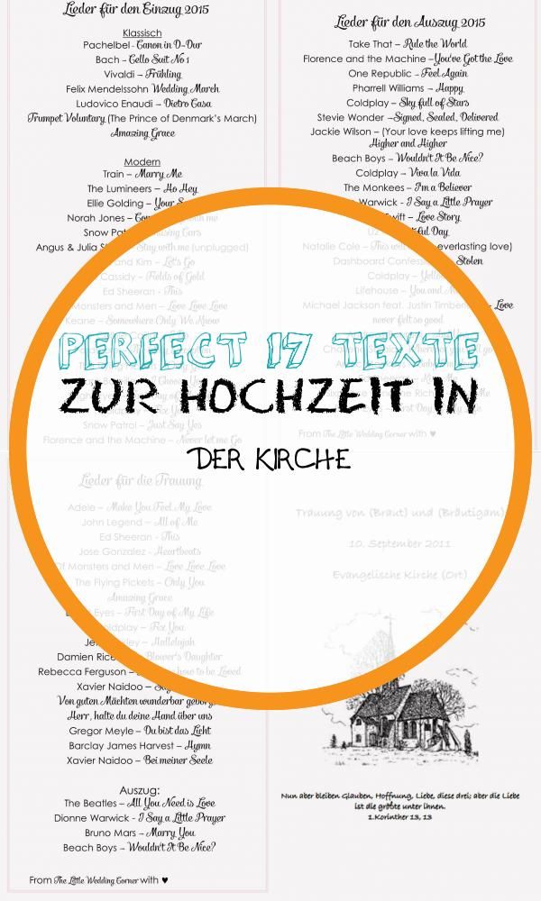 Perfect 17 Texte Zur Hochzeit In Der Kirche