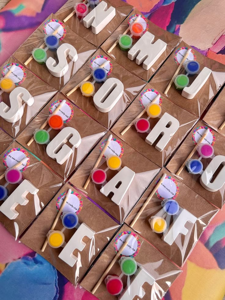 Personalised Initial Childrens Party Bag Favours Paint Your Own Kids Personalised Initial Childrens Party Bag Favours Paint Your Own Kids
