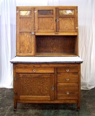 Vintage Kitchen Hoosiers Antique Oak Hoosier With Vintage Kitchen Hoosiers Antique Oak Hoosier With Porcelain Top By Er Furniture Collections Cabinet Antiques