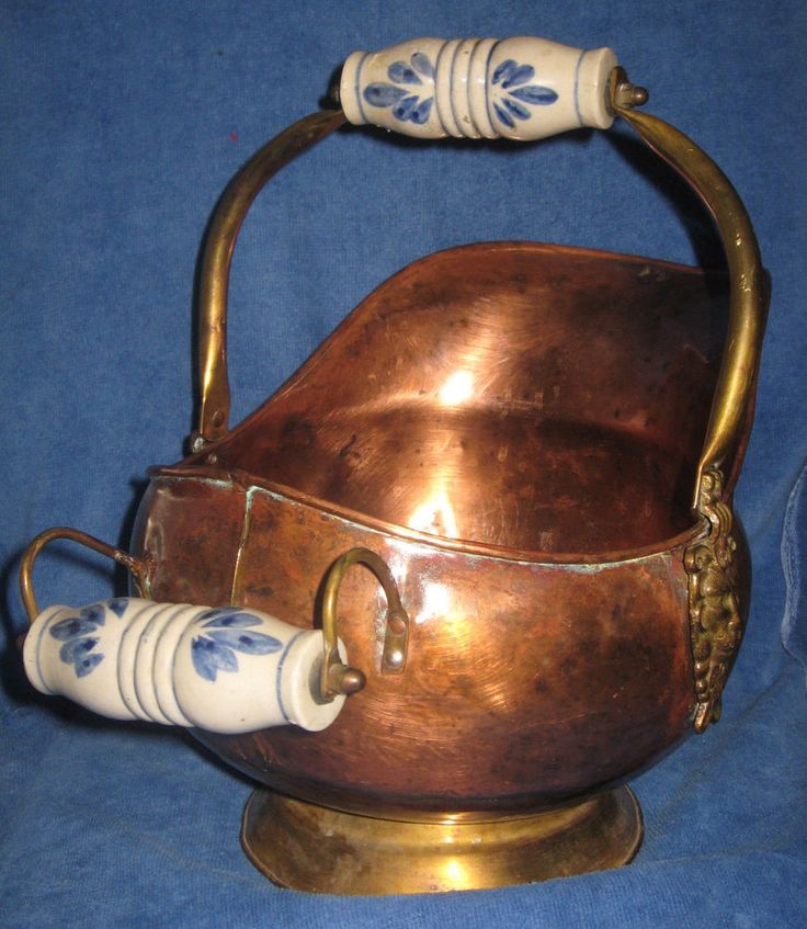 How To Backup Photos From Iphone To Icloud >> Vintage Copper Coal Scuttle with Delft Handle made in Holland | Delft, Vintage, Antiques How To Backup Photos From Iphone To Icloud >> Vintage Copper Coal Scuttle with Delft Handle made in Holland | Delft, Vintage, Antiques