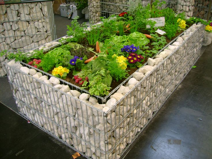 Wand 10 cm 40 T 100 H 40 cm GABIONEN-HOCHBEET Gabione L Maschenweite 5 x 10
