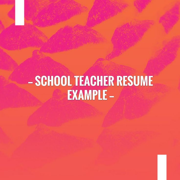 Take a breather and catch up with my blog School Teacher Resume Example http://learn.jobisite.com/school-teacher-resume-example/?utm_campaign=crowdfire&utm_content=crowdfire&utm_medium=social&utm_source=pinterest