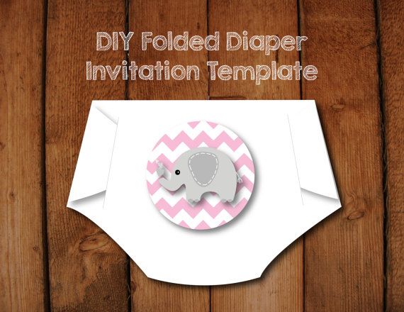 baby diaper invitation template