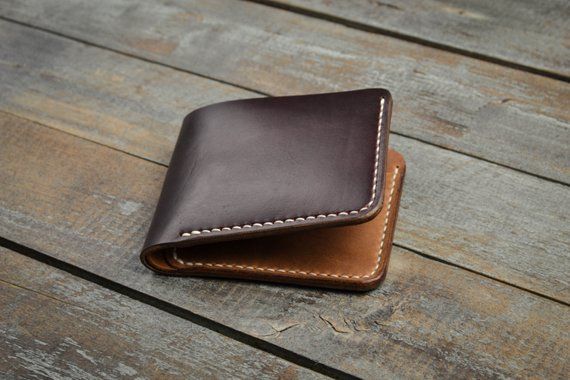Horween Leather Bifold Wallet Mens Minimal Slim Men - Horween Leather Wallet Horween Leather Bifold Wallet Mens Minimal Slim Men - Horween Leather Wallet