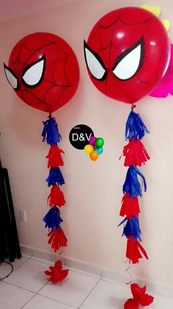 Y si no encuentras un globo específicamente del Hombre Araña, en cualquie…   Fiesta de spiderman decoracion, Fiesta de cumpleaños de spiderman,  Spiderman decoracion