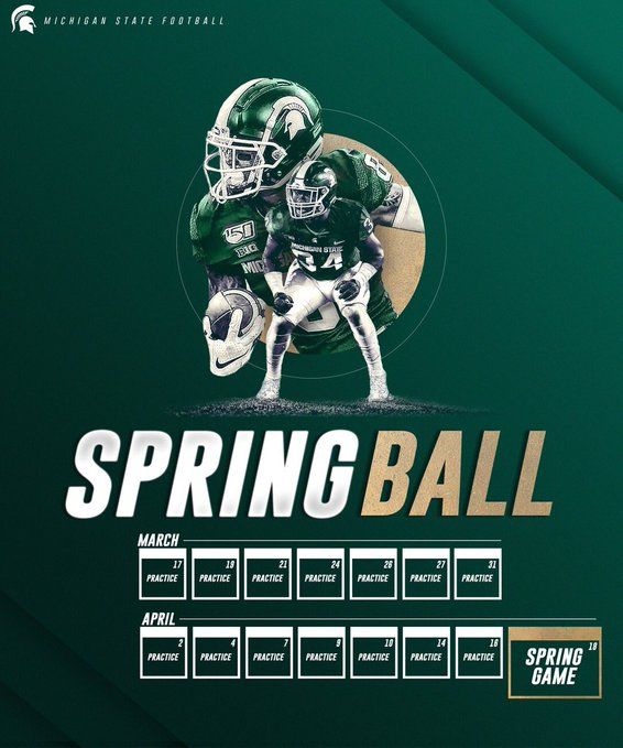 4 Home Twitter In 2020 Sport Inspiration Spring Games Michigan State Football