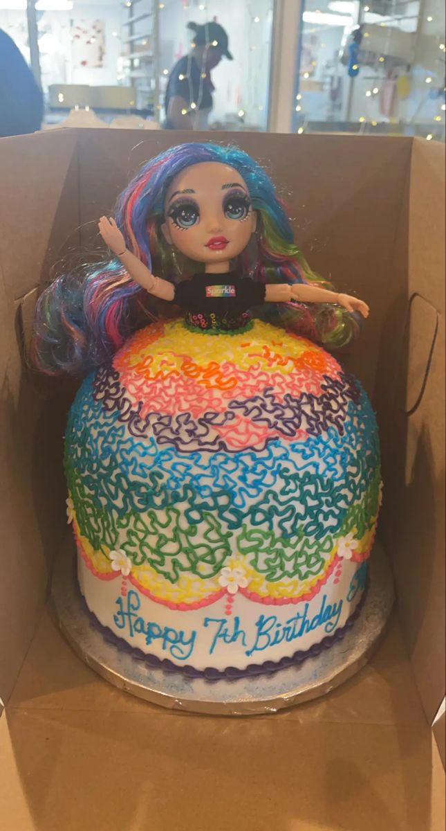 Rainbow High Birthday Cake  Doll birthday cake, Birthday cake kids, Rainbow  birthday cake