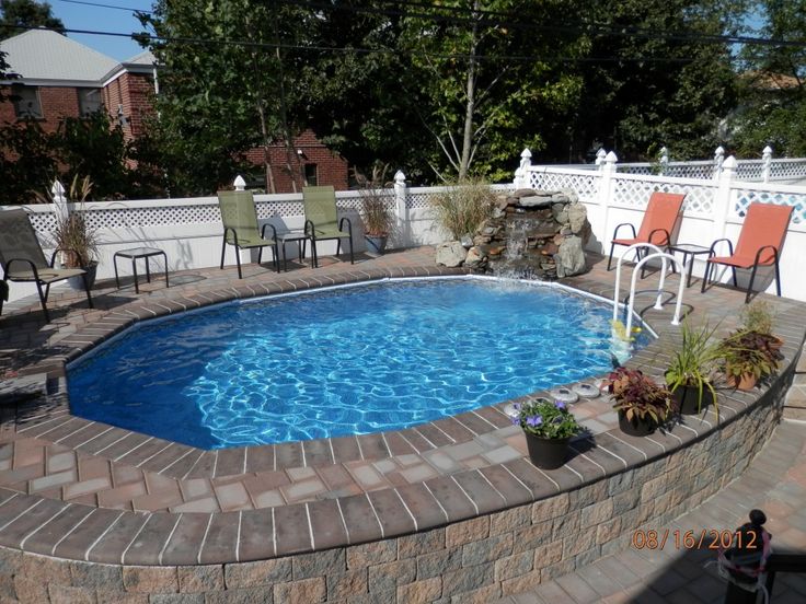 Semi Inground Pools Small Pool Backyard Cost Inground Pool, 12 X 20 Inground Pool Cost