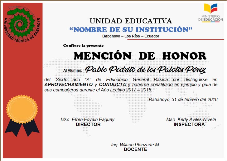 diplomas para editar en word