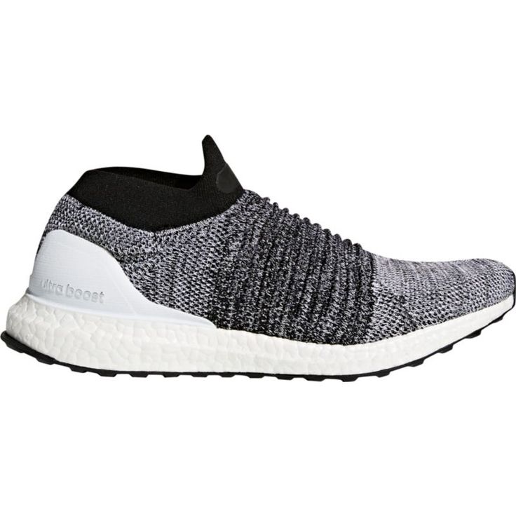 adidas Men\u0027s Ultra Boost Laceless Running Shoes, Size: 12.0, Black/White