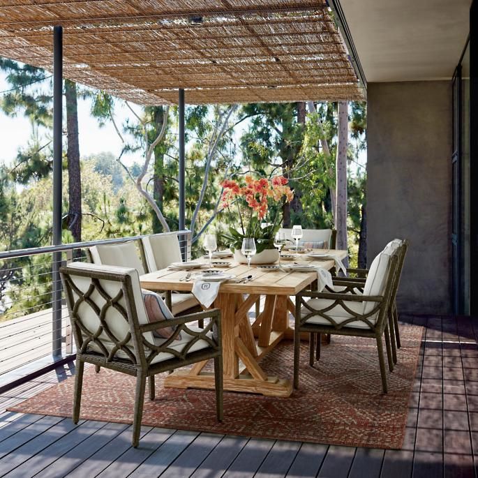 Pixel Diamond Indoor Outdoor Rug Frontgate Patio Furnishings Rustic Furniture Best Rustic Outdoor Furniture, Indoor Outdoor Porch Furniture