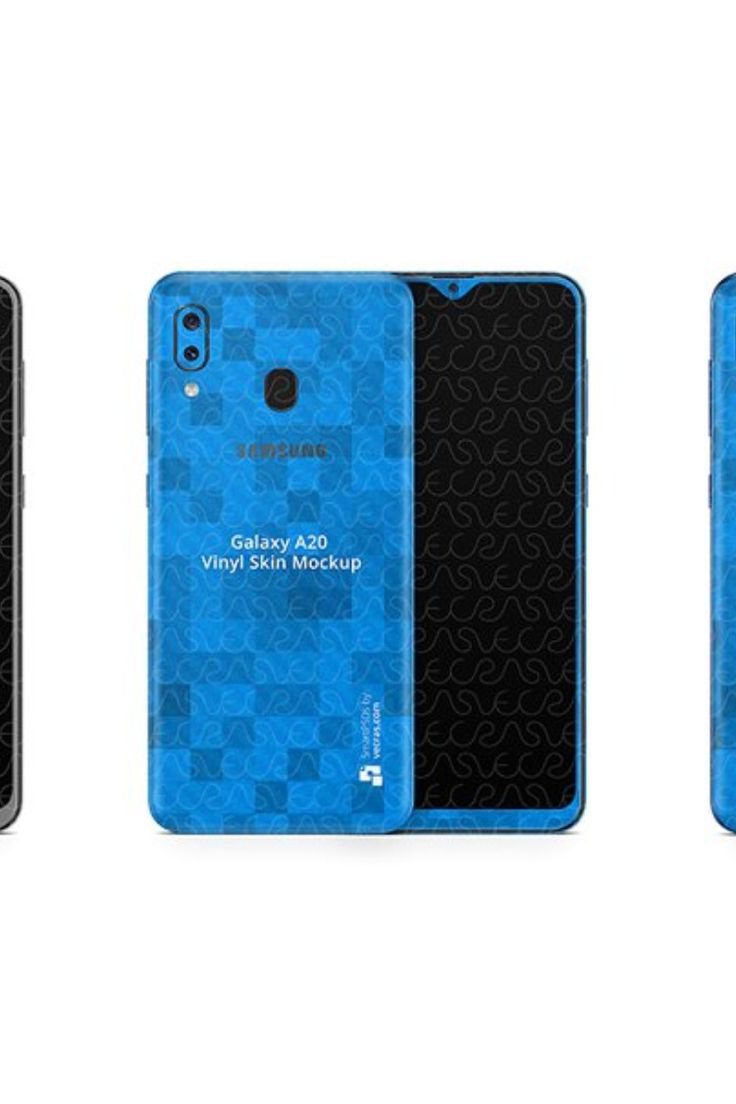 Galaxy A20 Vinyl Skin PSD Mockup Galaxy a20, Samsung