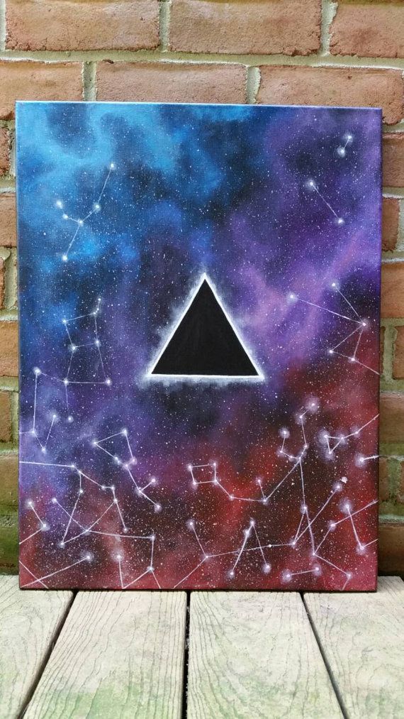 Best 25 Galaxy Painting Acrylic Ideas On Pinterest Made To Order Original Painting Blue Red Purple от Themindblossom