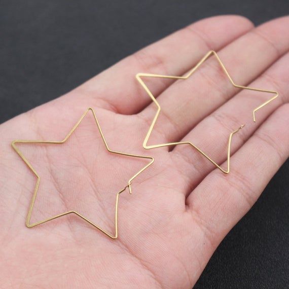 20pcs Brass Earring Wire Raw Brass Arrow shape Ear Wire charm Pendant