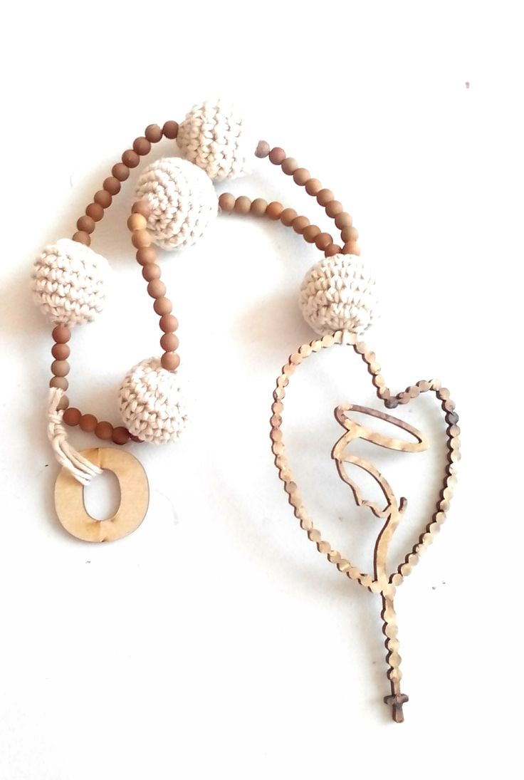 Forma De Corazón De Madera Cuentas de Madera /'Prenses/' hágalo usted mismo collar Accesorios hacen 21 mm