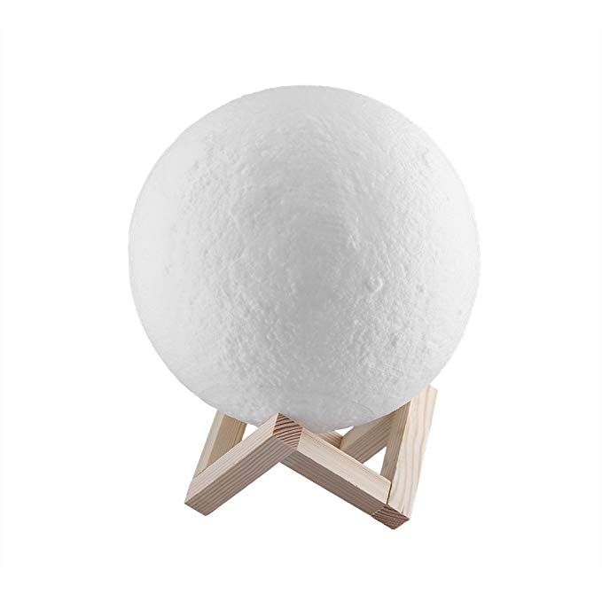 7 9 Inch 3d Moon Lamp Atglus 16 Colours Rgb Moonlight Usb Led Night Light Magical Lunar Table Lamp With Remote Control Wooden Holder Gift Box For Home Deco With Images