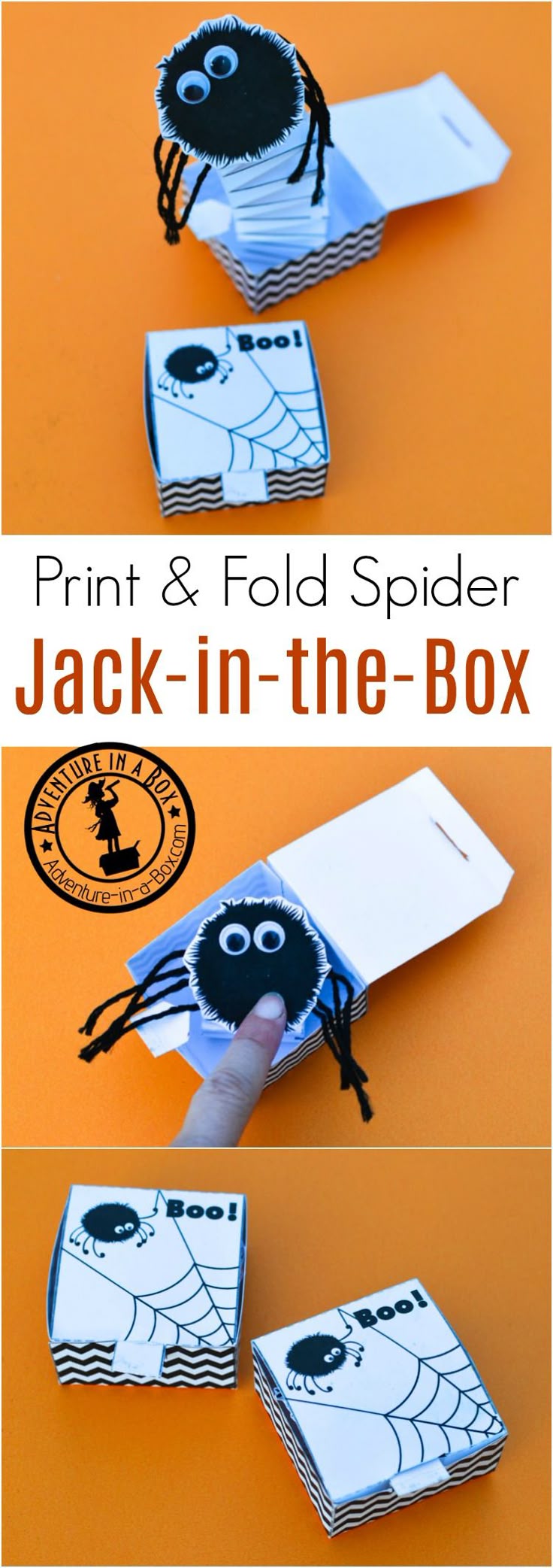 With this free printable template, kids can make a DIY Jack in the box from pape...