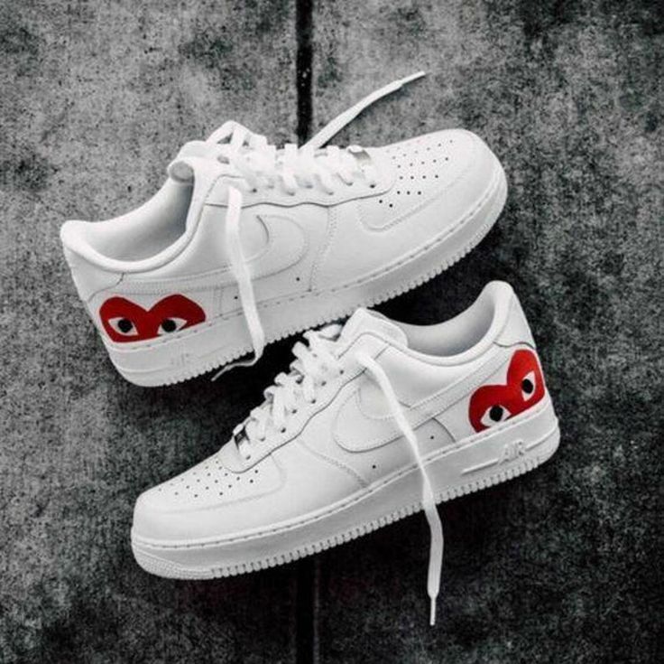 Custom Staring Corazón Rojo Nike Air Force 1 in 2020 | Nike shoes air ...