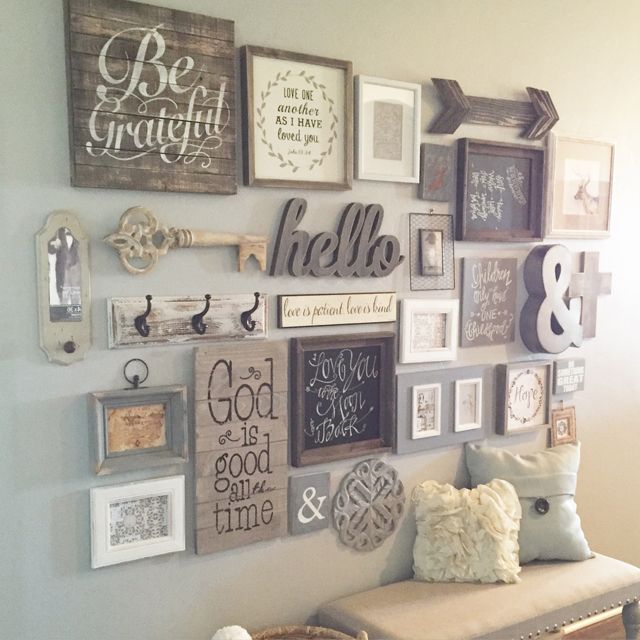 entry way gallery wall - click image to get the gallery wall idea