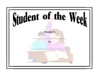 student award certificate template