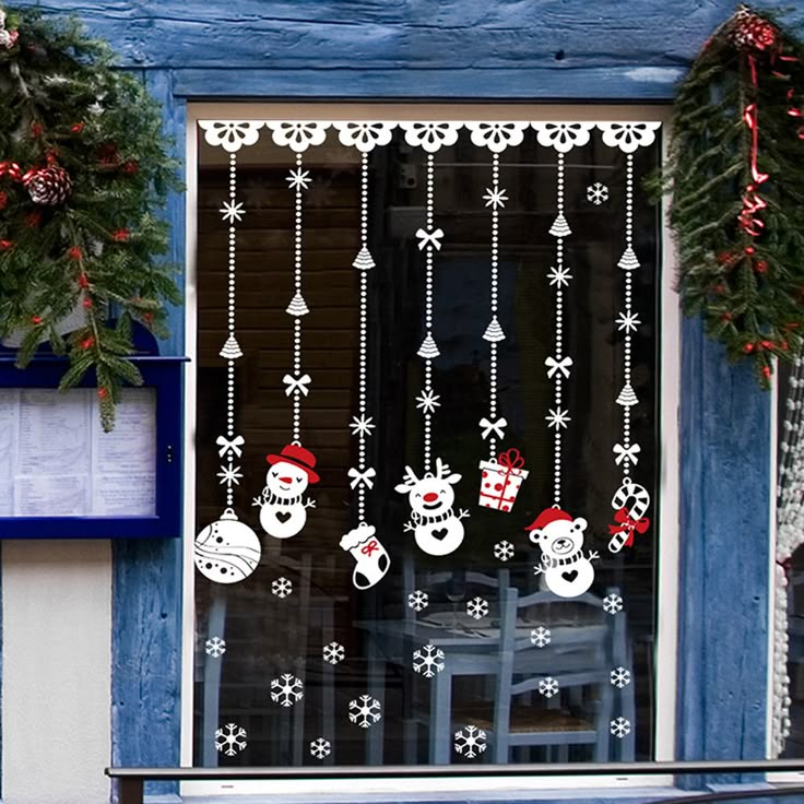 Christmas Window Decoration Ideas  Dekoracje świąteczne, Choinki i