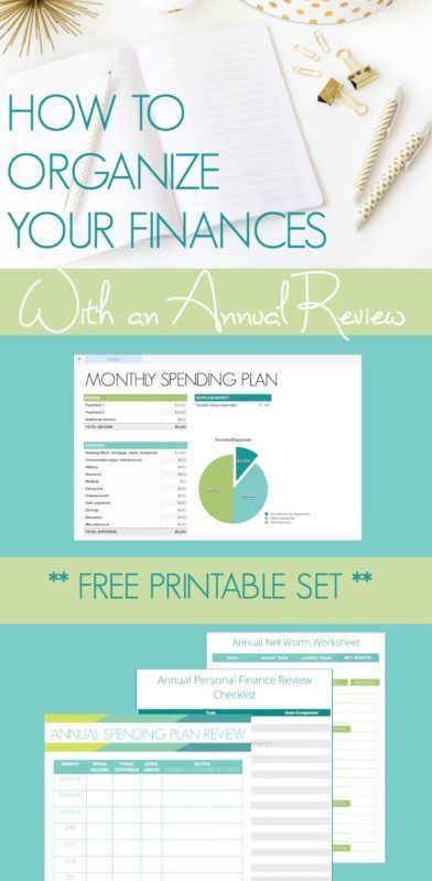 Organize Your Finances With A Yearly Review Free Printable