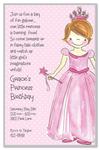 princess girl birthday party invitations 15785 lyla maes 4th kids tea party invitation wording