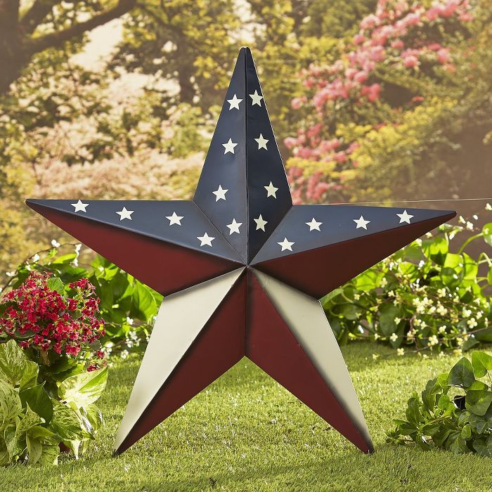 Lakeside 24 Americana Pride Star Outdoor Porch Accent Barn Decor American Flag American Flag Decor, Outdoor House Decorations Stars