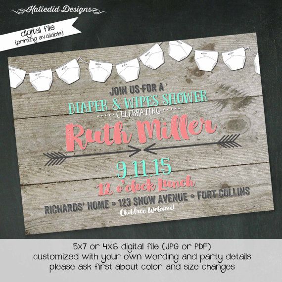 diaper shower invitation