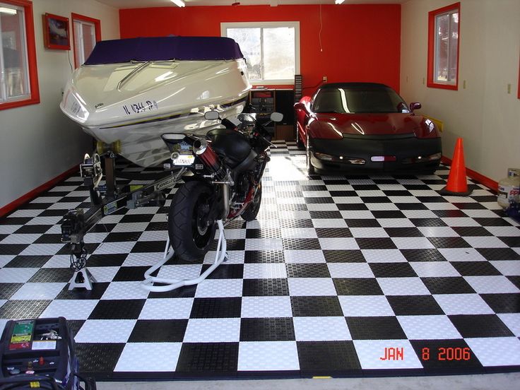 17 Best Garage Tile Images On Pinterest Ideas Floor Garage Floor Tiles Custom Elegant Modern Style Black White Design Ideas