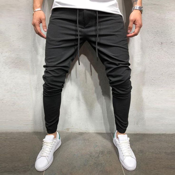 Mens Ankle-Length Sweatpants Casual Sportwear Baggy Jogger Slacks Pants